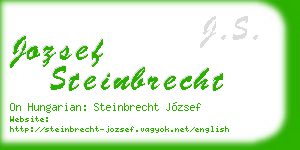 jozsef steinbrecht business card